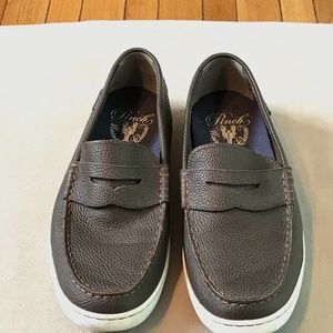 MEN'S SHOES, COLE HAAN HYANNIS PENNY LOAFER, BROWN LEATHER, SIZE 10.5 M